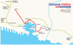 Metro map of Genoa