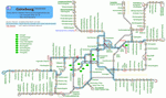 Metro map of Gothenburg