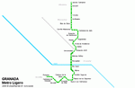 Metro map of Granada
