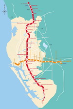 Metro map of Kaohsiung