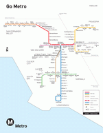 Metro map of Los Angeles
