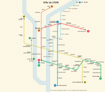 Metro map of Lyon