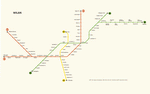 Metro map of Milan