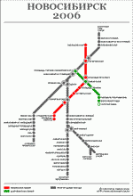 Metro map of Novosibirsk
