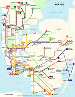 Metro map of New York