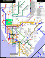 Metro map of New York