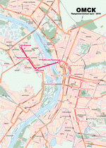 Metro map of Omsk