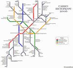 Metro map of St. Petersburg