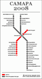 Metro map of Samara