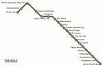 Metro map of Shiraz