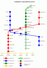 Metro map of Tashkent