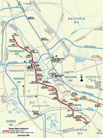 Metro map of Tianjin