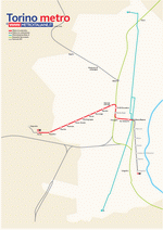 Metro map of Turin