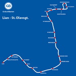 Metro map of Trondheim