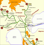 Metro map of Tunis