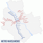 Metro map of Warsaw