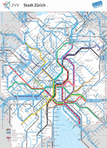 Metro map of Zurich