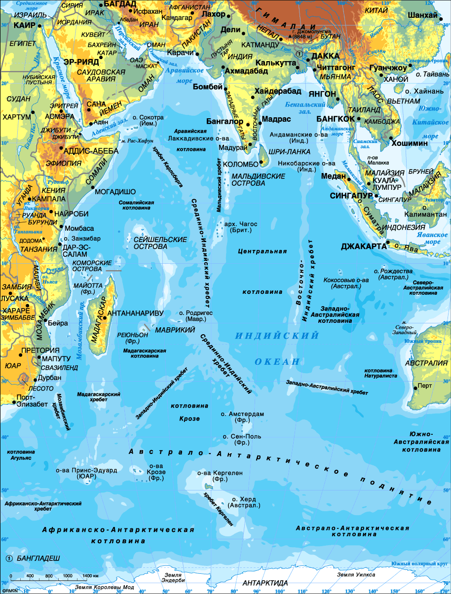 Map of Indian Ocean