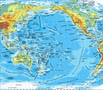 Map of Pacific Ocean