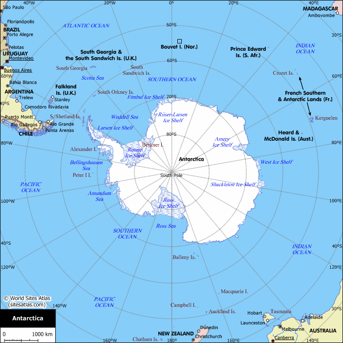 Map of Antarctica