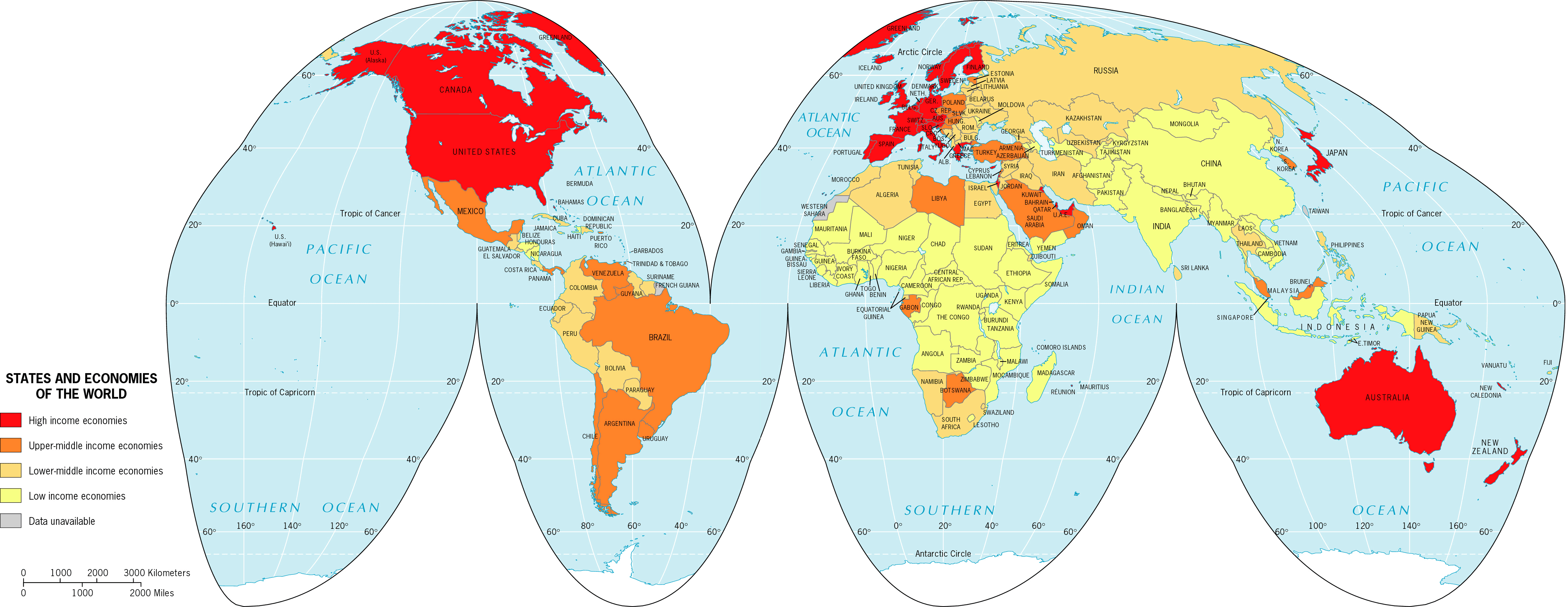Economic map of the world