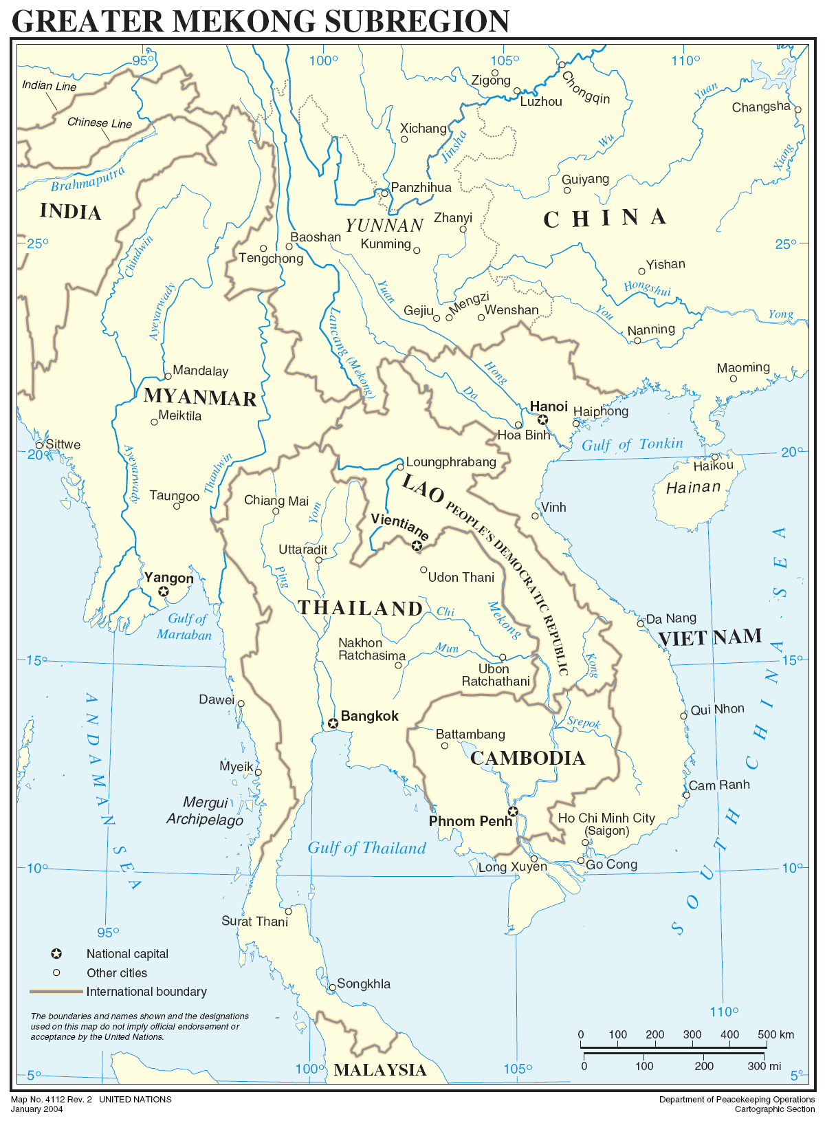 Map of South-East Asia (Mekong)