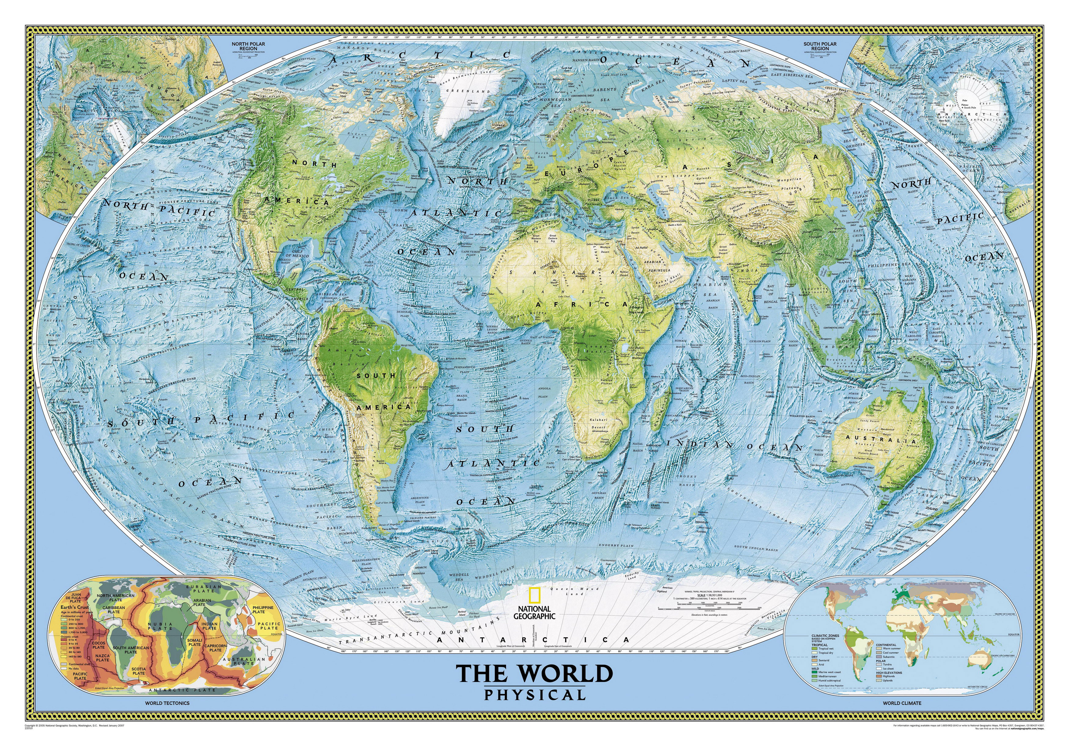 Phisical map of the Earth