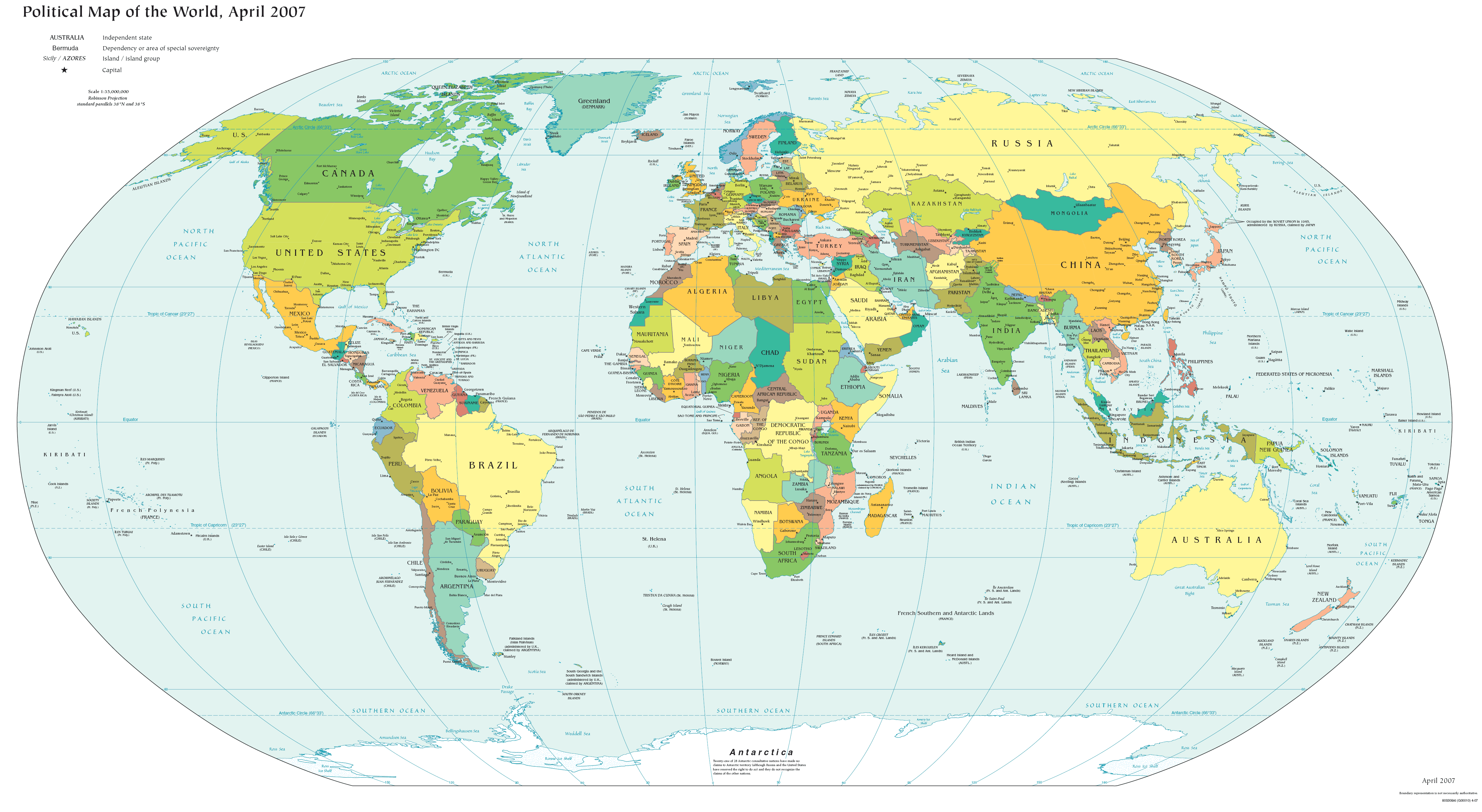 Political map of the world