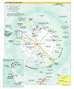 Political map of the Antarctic