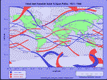 Total and annular solar eclipse paths: 19211940