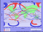 Total and annular solar eclipse paths: 20212040