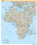 Geographic map of Africa