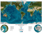 Map of topography of the oceans