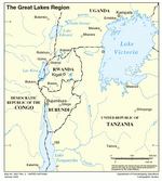 Map of lakes in Africa