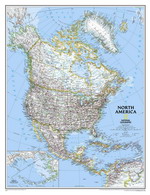 Map of countries of North America