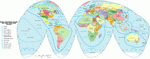 Map of world geographic realms and their constituent regions