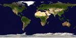 Satellite map of the world (summer)