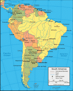 Map of South America