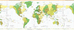 Map of time zones of the world