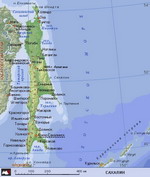 Map of Sakhalin Oblast