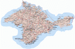 Map of autonomous Republic of Crimea