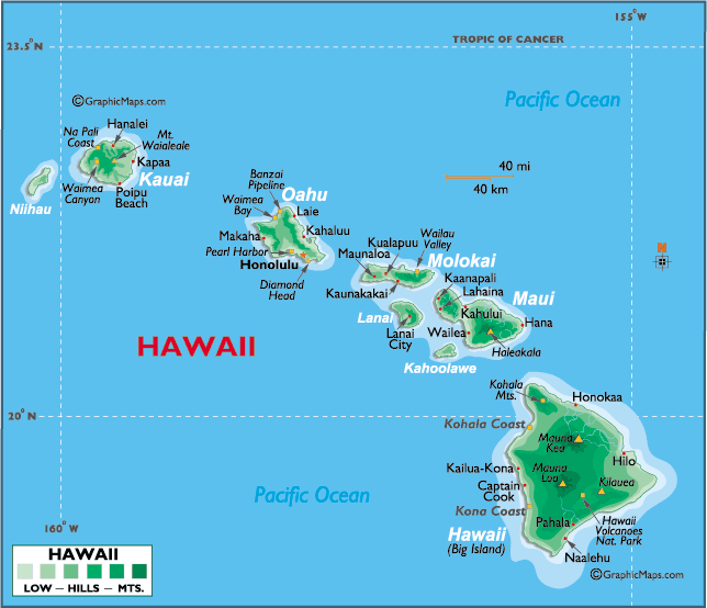 Map of Hawaii