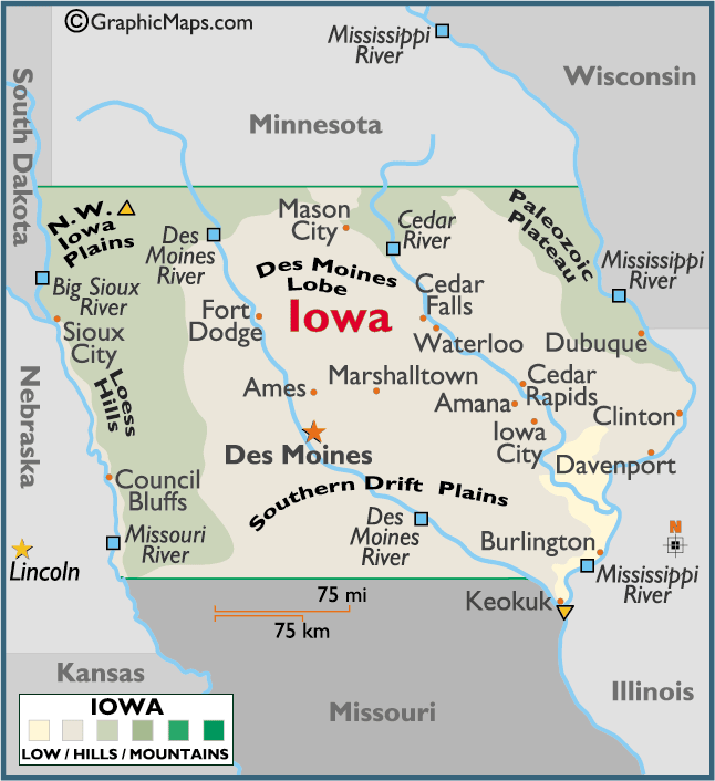 Map of Iowa