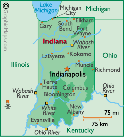 Map of Indiana