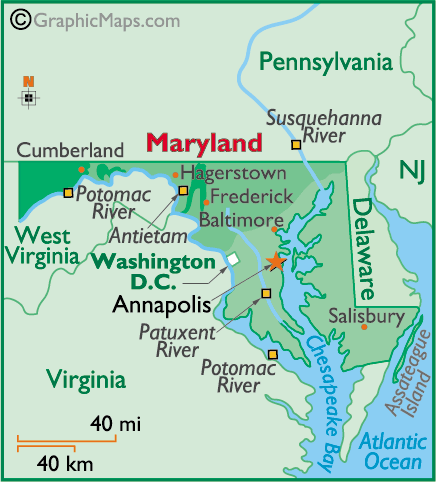 Map of Maryland