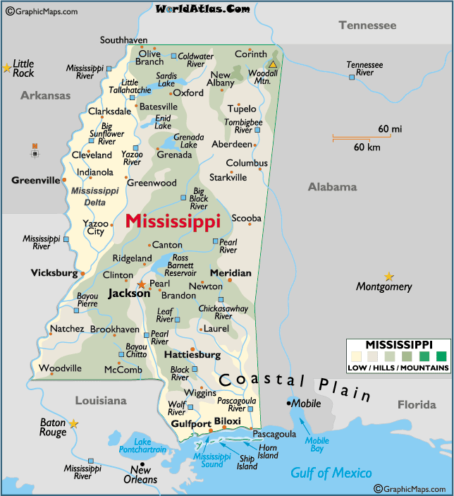 Map of Mississippi