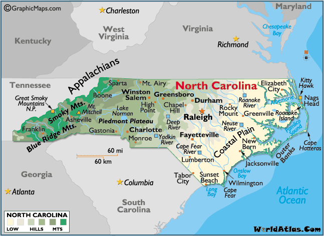 Map of North Carolina