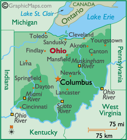 Map of Ohio