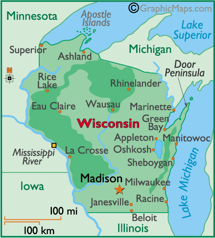 Map of Wisconsin