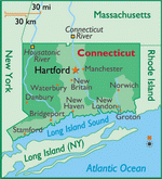 Map of Connecticut